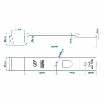 Contraparte para cerradura de tension SPP Z-05A