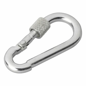Mosqueton metalico 5x50mm con cierre de rosca x10 pieces
