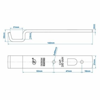 Contraparte para cerradura de tension SPP Z-05