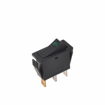 Interruptor basculante LED verde 12V 24V-max. 10A