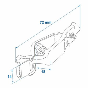Pinza para terminal de bateria 25A - juego de 2 piezas