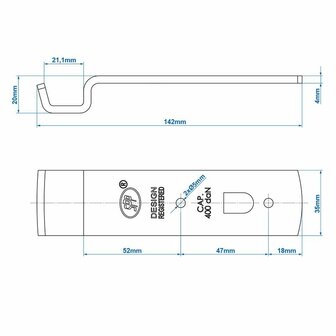 Contraparte para cerradura de tension SPP Z-01A