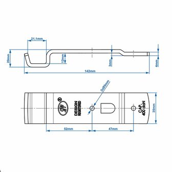 Contraparte para cerradura de tension SPP Z-02A