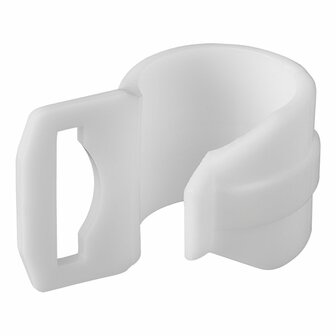 Clip para tienda de campana de 20-25 mm con ranura  color blanco  4 unidades.