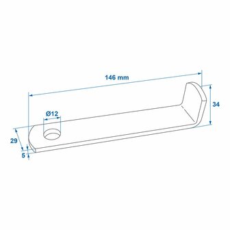 Boligrafo metalico para cerradura de acoplamiento