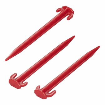 Estaca de plastico para tienda de campana de 19 cm  6 piezas en bolsa de plastico