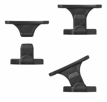 Retenedor de puerta con bisagras negro de 2 piezas