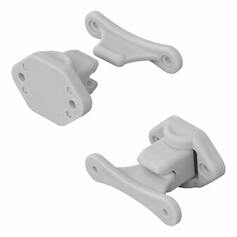 Retenedor de puerta con bisagra gris de 2 piezas