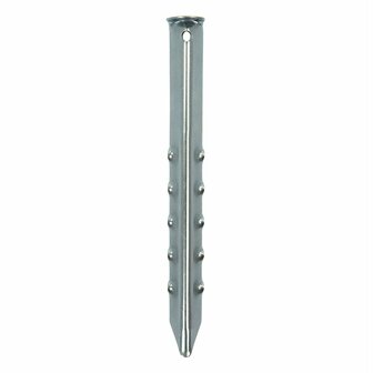 Estaca de tienda de 30 cm de metal acanalado