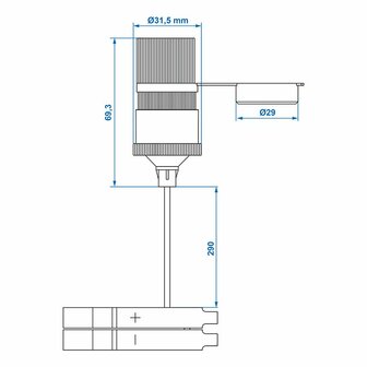 Toma de encendedor de cigarrillos con pinzas de bateria 12V 24V-16A