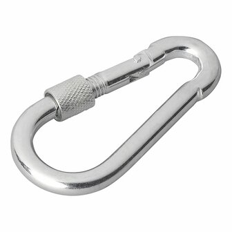 Mosqueton metalico 8x80mm con cierre de rosca x10 pieces