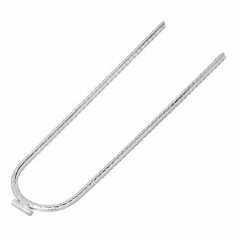 Anclaje al suelo de 30 cm en perfil U de acero galvanizado