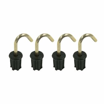 Tapa de tienda de 22 mm con gancho redondo  4 piezas