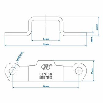 Contraparte para cerradura de tension SPP Z-09A