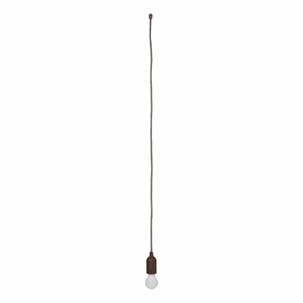 Lampara retro motivo madera con cordon 90cm