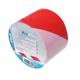 Cinta de barrera roja blanca
