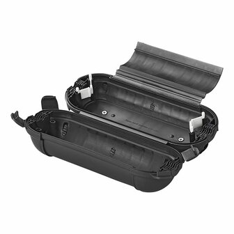 Caja de seguridad para conexiones de enchufe Schuko negra