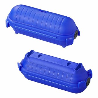 Caja de seguridad para conexiones de enchufe Schuko azul