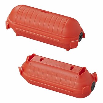 Caja de seguridad para conexiones de enchufe Schuko roja