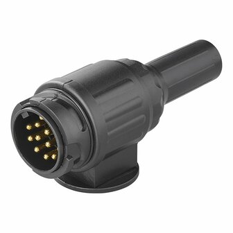 Enchufe Jaeger de 13 pines tipo PVC con pasacables de 2 orificios
