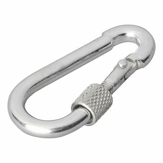 Mosqueton metalico 5x50mm con cierre de rosca 2 piezas