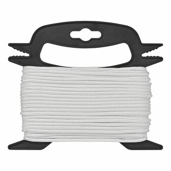 Cuerda tensora de 4 mm x 20 m  color blanco  en rollo