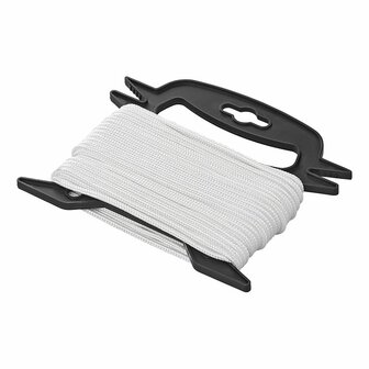 Cuerda tensora de 4 mm x 20 m  color blanco  en rollo
