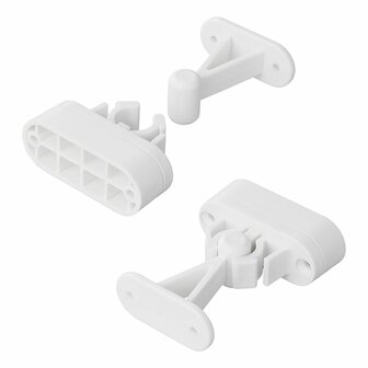 Retenedor de puerta con abrazadera flexible blanco 2 piezas