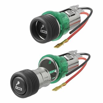 Caja de empotrar para encendedor de cigarrillos con iluminacion 12V 24V