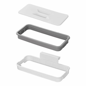Porta bolsas de basura para montaje en puerta con tapa