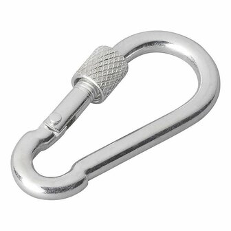 Mosqueton metalico 6x60mm con cierre de rosca 2 piezas