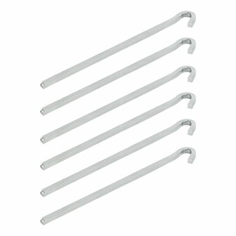 Clavija de roca cuadrada de metal de 22 cm  6 piezas en bolsa de plastico
