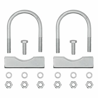 Soporte en U redondo de 60 70 mm para abrazadera de rueda delantera - juego de 2 piezas