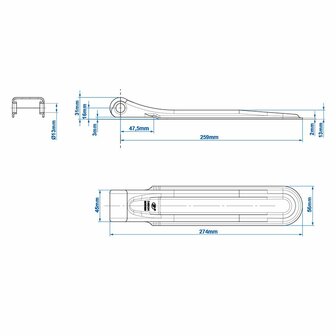 Bisagra de solapa SPP ZW-01.270A
