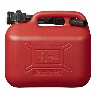 Bidon de 5L de plastico rojo homologado por la ONU