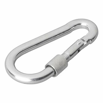 Mosqueton metalico 8x80mm con cierre de rosca 2 piezas