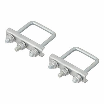 Soporte en U cuadrado de 60 mm para abrazadera de rueda delantera - juego de 2 piezas