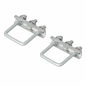 Soporte en U cuadrado de 60 mm para abrazadera de rueda delantera - juego de 2 piezas