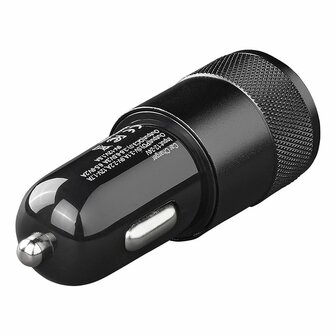 Cargador rapido USB tipo A+C bidireccional 12 24 V 3100 mA