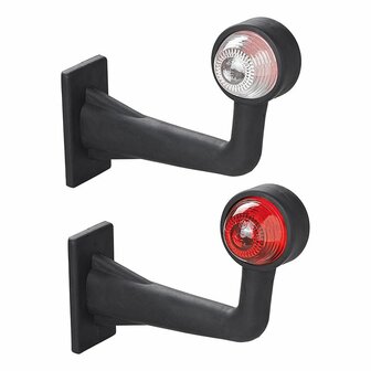 Ancho luz roja blanca 185mm en angulo
