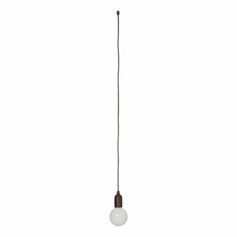 Lampara retro XL motivo madera con cordon 90cm