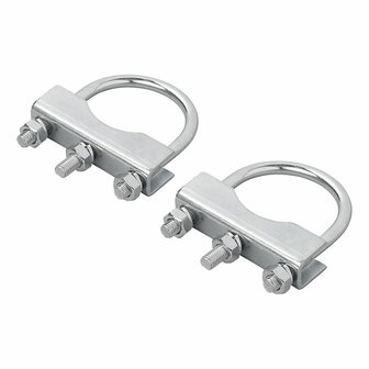 Soporte en U redondo de 60 70 mm para abrazadera de rueda delantera - juego de 2 piezas