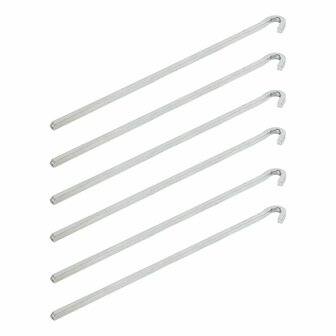 Clavija de roca cuadrada de metal de 30 cm  6 piezas en bolsa de plastico