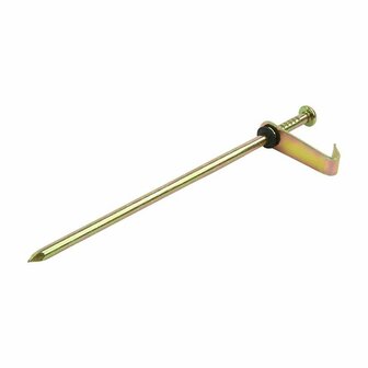 Clavija de roca de 21 cm de metal con gancho  6 piezas en bolsa de plastico