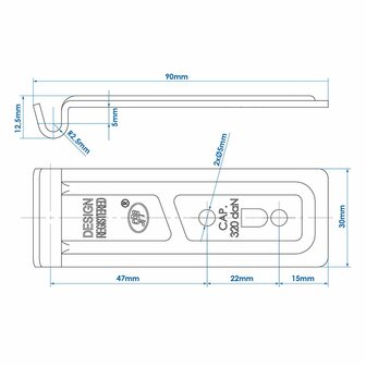 Contraparte para cerradura de tension SPP ZN-06