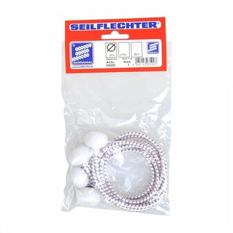 Aglutinante de vela con bolas de plastico  2 piezas en bolsa  50 cm  color blanco