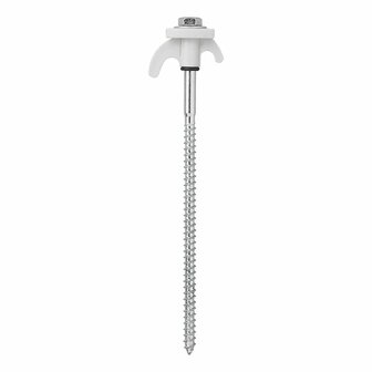 Estaca para tienda de campana de 20 cm  de metal  atornillable con gancho de plastico  6 piezas en bolsa de plastico