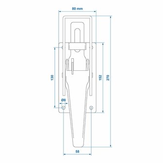 Cerradura de tension Tico 270x80mm