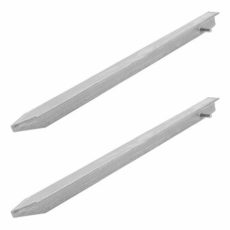 Clavija en T de metal de 40 cm  2 piezas en bolsa de plastico
