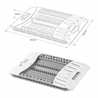 Escurreplatos de plastico plegable